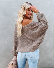 Carry On Knit V-Neck Sweater - Cocoa - FINAL SALE Ins Street
