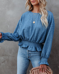 Castle Textured Billowed Blouse - FINAL SALE Ins Street