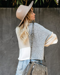 City View Colorblock Balloon Sleeve Sweater - FINAL SALE OLIV-001