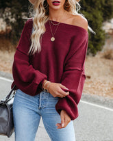 Claus For Celebration Boat Neck Sweater - Wine - FINAL SALE &MER-001