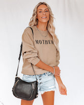 Cotton Blend Embroidered Mother Sweatshirt Lulusimonstudio, LLC.