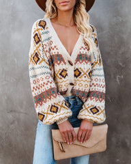 Country Cottage Button Front Relaxed Cardigan - FINAL SALE VERY-001