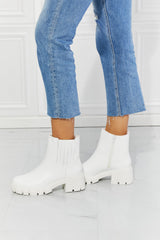 MMShoes What It Takes Lug Sole Chelsea Boots in White Ins Street