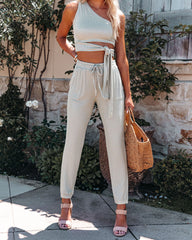 Enlightened Pocketed Knit Joggers Ins Street