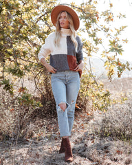 Esme Colorblock Turtleneck Sweater - Charcoal - FINAL SALE Ins Street