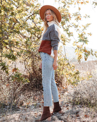 Esme Colorblock Turtleneck Sweater - Charcoal - FINAL SALE Ins Street