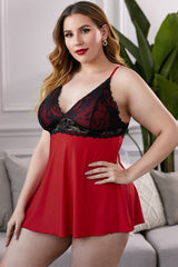 Lace See-Through Plus Size Chemise Ins Street
