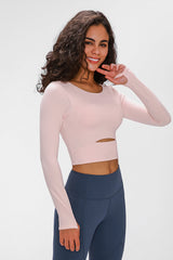 Long Sleeve Cropped Top With Sports Strap Ins Street