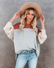 Fable Cotton Blend Colorblock Sweater Ins Street