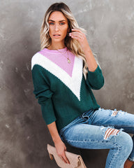 Flavor Of The Season Chevron Knit Sweater Ins Street