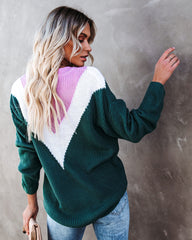 Flavor Of The Season Chevron Knit Sweater Ins Street