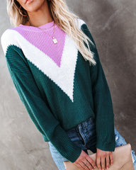 Flavor Of The Season Chevron Knit Sweater Ins Street