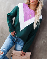 Flavor Of The Season Chevron Knit Sweater Ins Street