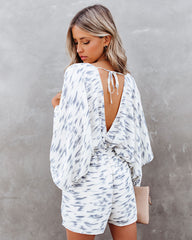 For The Record Printed Kimono Romper Ins Street