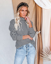 Franklin Cotton Striped Turtleneck Top Ins Street