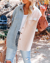 Garwood Colorblock Corduroy Shacket Ins Street