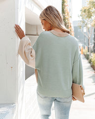 Generosity Cotton Colorblock Sweater - Khaki Multi Ins Street