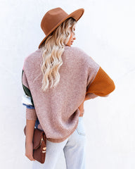 Glee Button Front Colorblock Cardigan - Pink Multi Ins Street