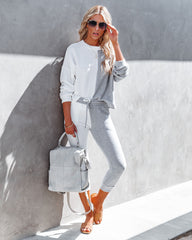 Grey Area Pocketed Colorblock Knit Joggers Ins Street