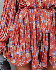 Grow Closer Floral Pleated Romper Ins Street