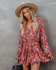 Grow Closer Floral Pleated Romper Ins Street