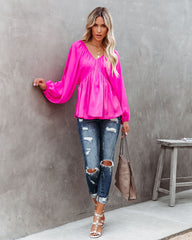 Guinevere Satin Babydoll Blouse Ins Street