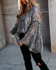 Hancock Paisley Bell Sleeve Blouse Ins Street