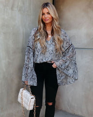 Hancock Paisley Bell Sleeve Blouse Ins Street