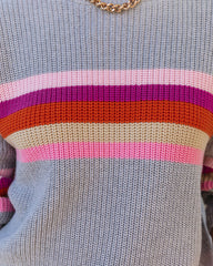 Hansen Cotton Striped Sweater - Heather Grey - FINAL SALE Ins Street