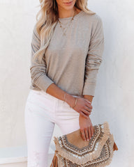 Horizon Long Sleeve Knit Top - Mocha Ins Street