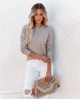 Horizon Long Sleeve Knit Top - Mocha Ins Street