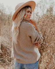 Jasmin Colorblock Turtleneck Knit Sweater Ins Street