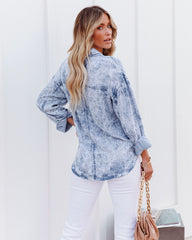 Joey Tencel Button Down Shacket - Acid Wash Ins Street