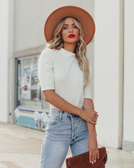 Kashmira Mock Neck Knit Top - Vanilla - FINAL SALE Ins Street