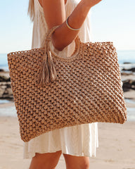 Kauai Tassel Straw Tote Bag Ins Street
