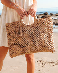Kauai Tassel Straw Tote Bag Ins Street