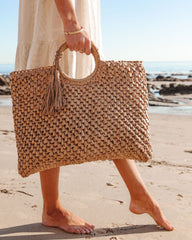 Kauai Tassel Straw Tote Bag Ins Street