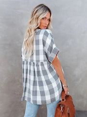 Thin V-Neck Pullover Shirt Loose Shirt 2023-03-14 InsStreet