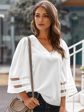 Women's Three Quarter Sleeve Loose Chiffon Shirt Casual Top Ins street