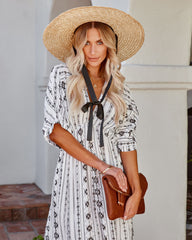 Kenwood Woven Shimmer Midi Dress Ins Street