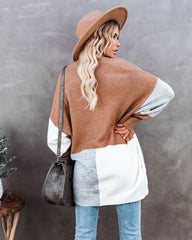 Laney Pocketed Colorblock Knit Cardigan - Camel Ins Street