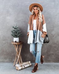 Laney Pocketed Colorblock Knit Cardigan - Camel Ins Street