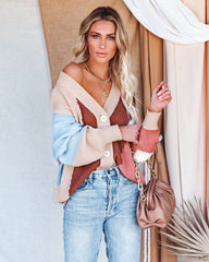 Lennox Button Front Colorblock Cardigan Ins Street