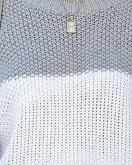 Light My Fire Colorblock Knit Sweater Ins Street