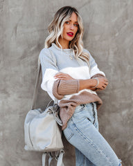 Light My Fire Colorblock Knit Sweater Ins Street