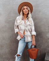 Maybe Baby Cotton Plaid Button Down Top Ins Street