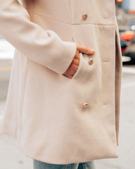 Meghan Pocketed Peacoat - Ecru Ins Street
