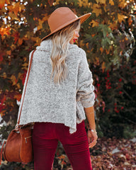 Montage Cowl Neck Knit Sweater - Grey Ins Street