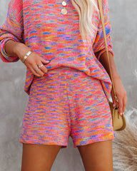 Mosaic Of Color High Rise Knit Shorts Ins Street