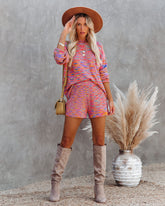 Mosaic Of Color High Rise Knit Shorts Ins Street